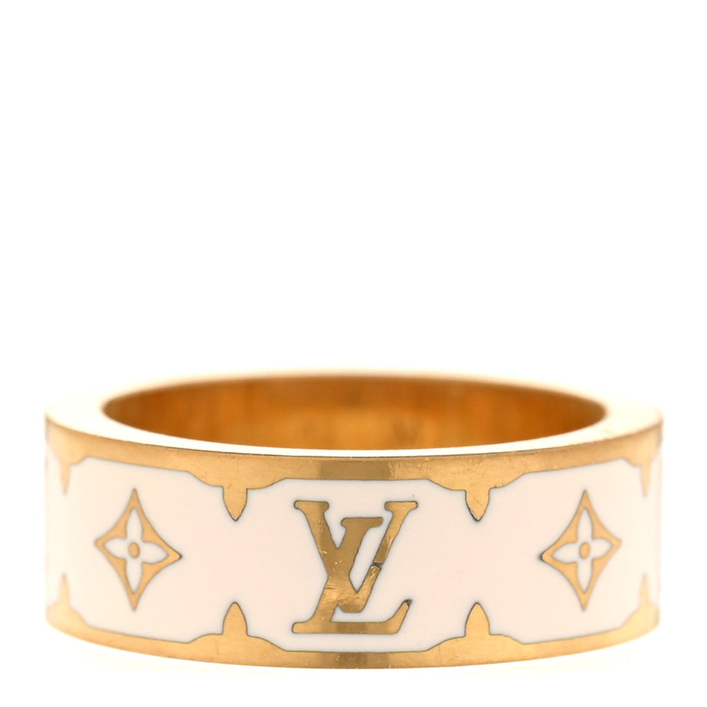 Metal Enamel Nanogram Ring M 54 7 White